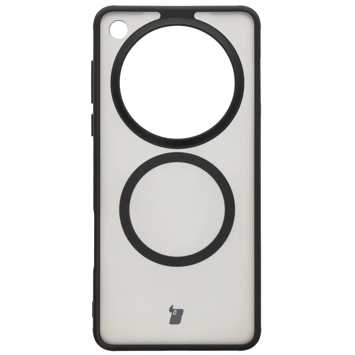 Handyhülle mit Magnetring für Oppo Find X8 Pro, Bizon Case MatteO, Semitransparent mit schwarzem Rand - Image 2