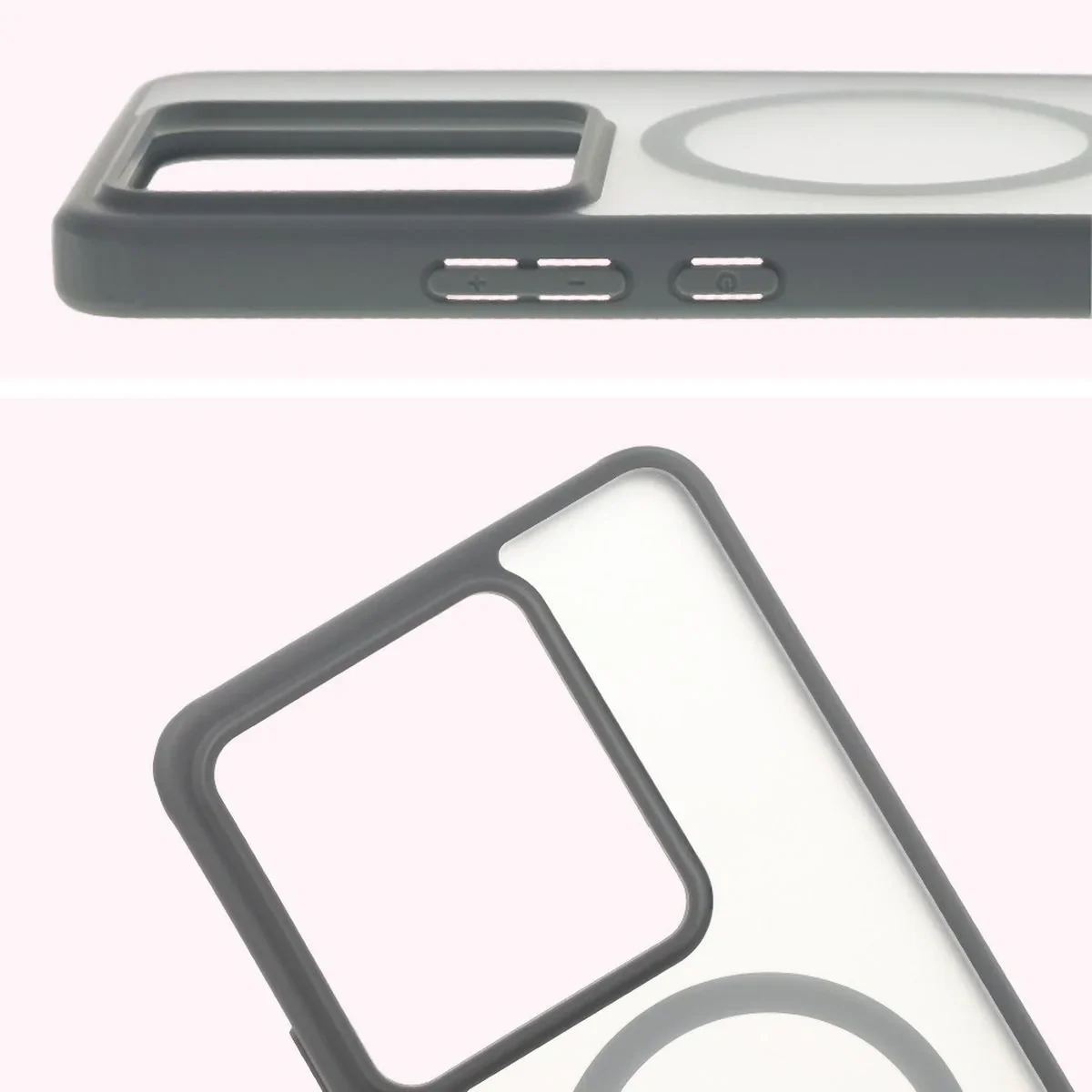 Handyhülle mit Magnetring für Realme GT 7 / 7T, Bizon Case MatteO, Getönt-Grau - Image 4
