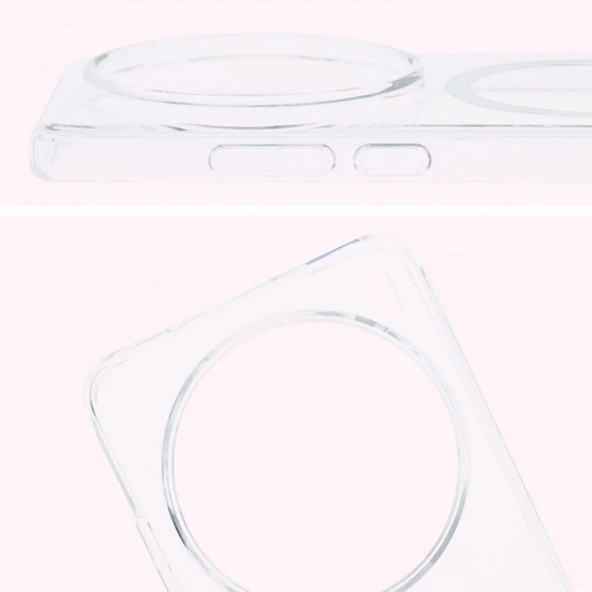 Handyhülle mit Magnetring für Vivo X200 Pro, Bizon Case CrystalO, Transparent - Image 4
