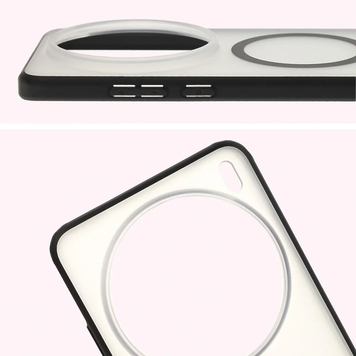 Handyhülle mit Magnetring für Vivo X200 Pro, Bizon Case MatteO, Getönt-Schwarz - Image 4