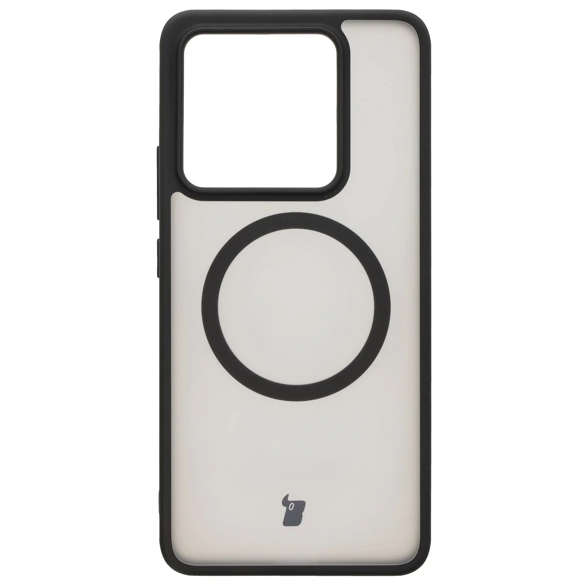 Handyhülle mit Magnetring für Xiaomi 14T, Bizon Case MatteO, Semitransparent mit schwarzem Rand - Image 2