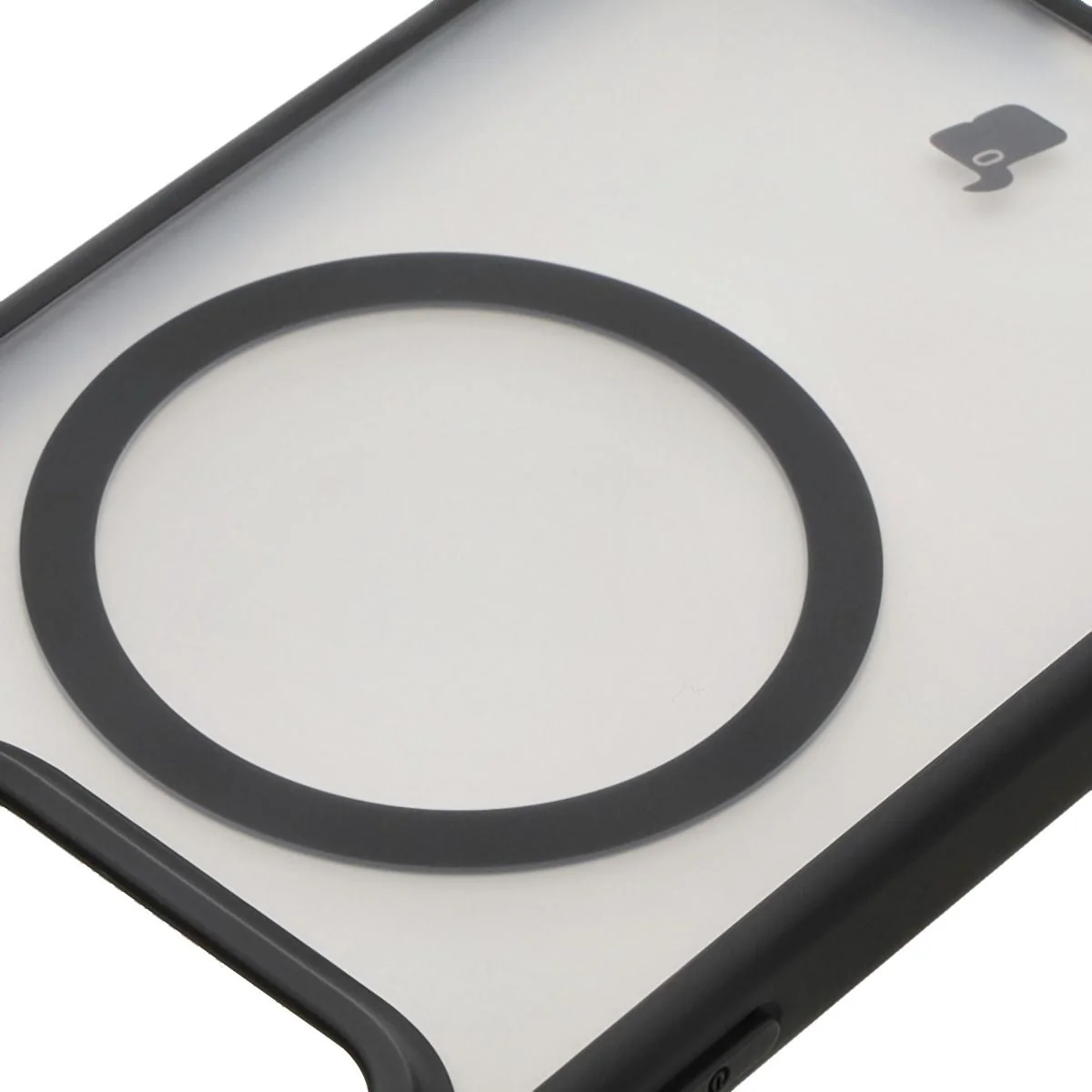 Handyhülle mit Magnetring für Xiaomi 15, Bizon Case MatteO, Semitransparent mit schwarzem Rand - Image 3