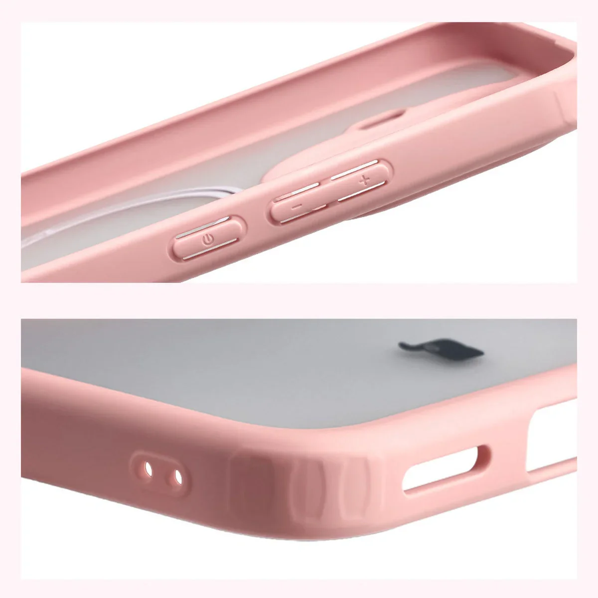 Handyhülle mit Magnetring für Xiaomi 15T Pro, Bizon Case MatteO, Getönt-Hellrosa - Image 5