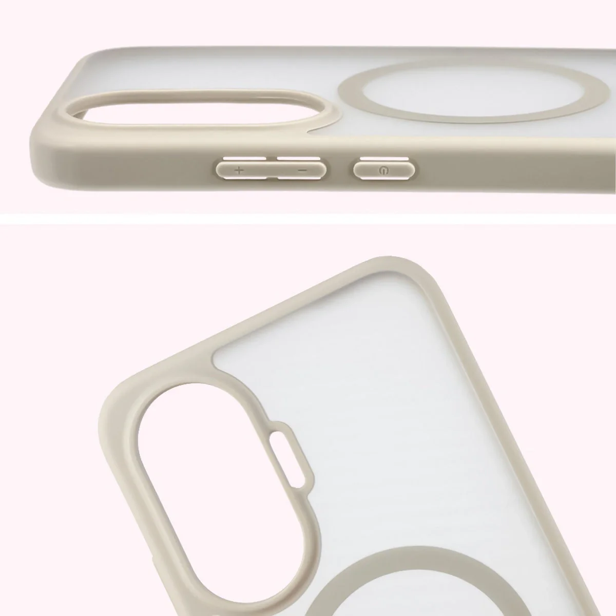 Handyhülle mit Magnetring für Xiaomi POCO F7, Bizon Case MatteO, Getönt-Beige - Image 4