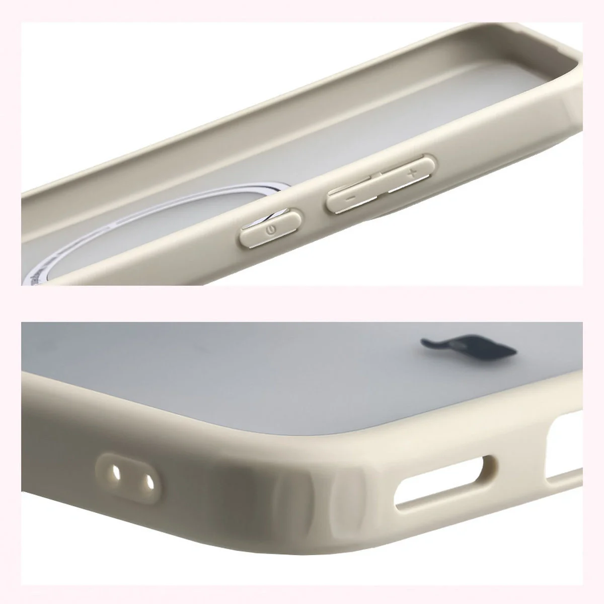 Handyhülle mit Magnetring für Xiaomi POCO F7, Bizon Case MatteO, Getönt-Beige - Image 5