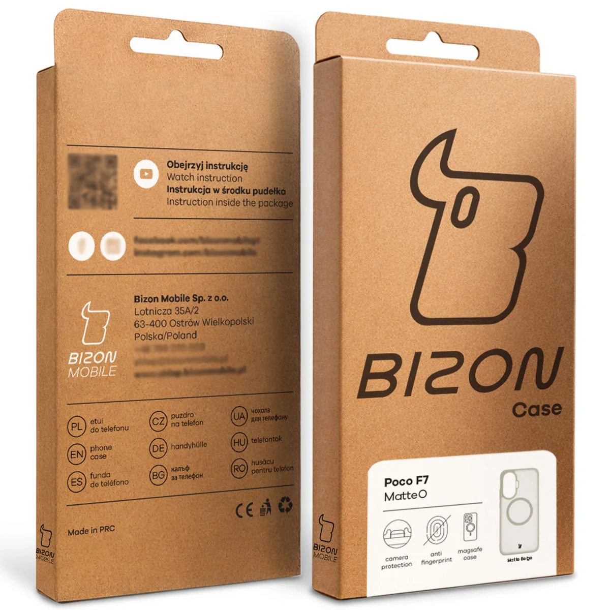 Handyhülle mit Magnetring für Xiaomi POCO F7, Bizon Case MatteO, Getönt-Beige - Image 8