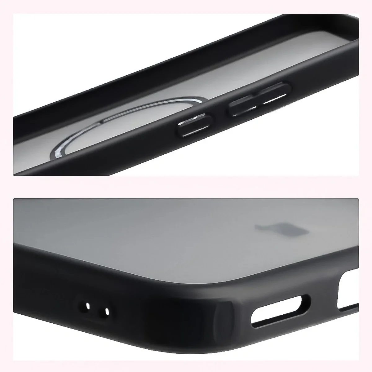 Handyhülle mit Magnetring für Xiaomi POCO F7, Bizon Case MatteO, Getönt-Schwarz - Image 5