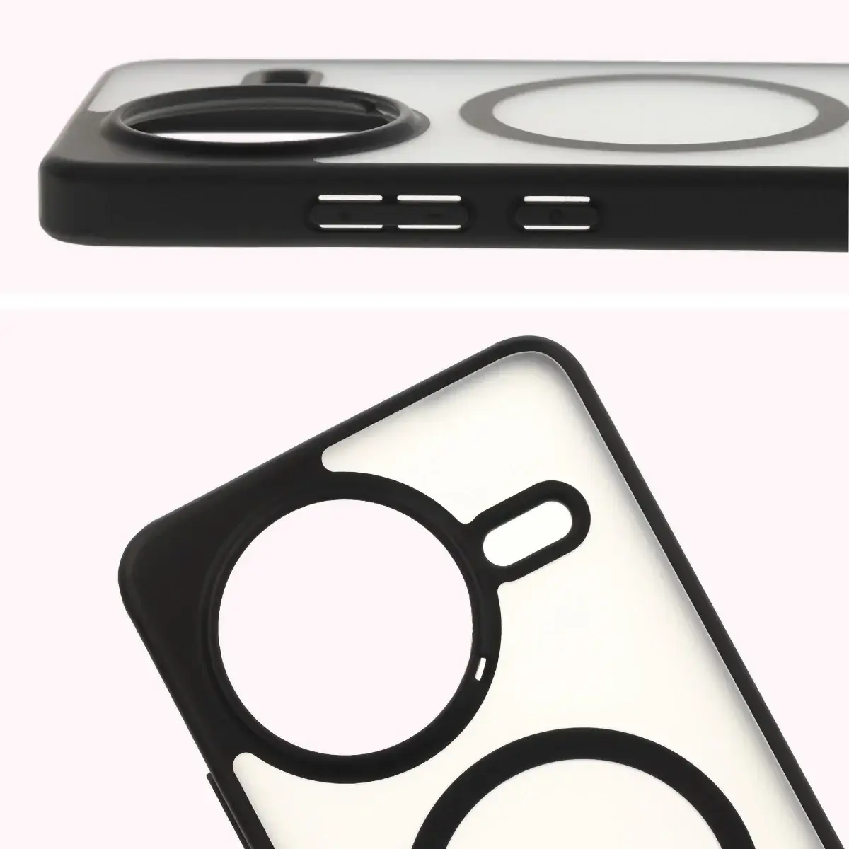 Handyhülle mit Magnetring für Xiaomi Poco F7 Pro, Bizon Case MatteO, Getönt-Schwarz - Image 4