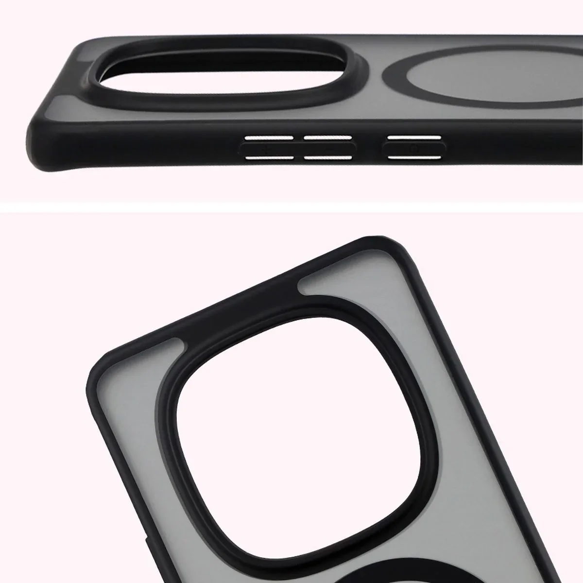 Handyhülle mit Magnetring für Xiaomi Redmi Note 15 4G / 5G / POCO M8 5G, Bizon Case MatteO, Getönt-Schwarz - Image 4