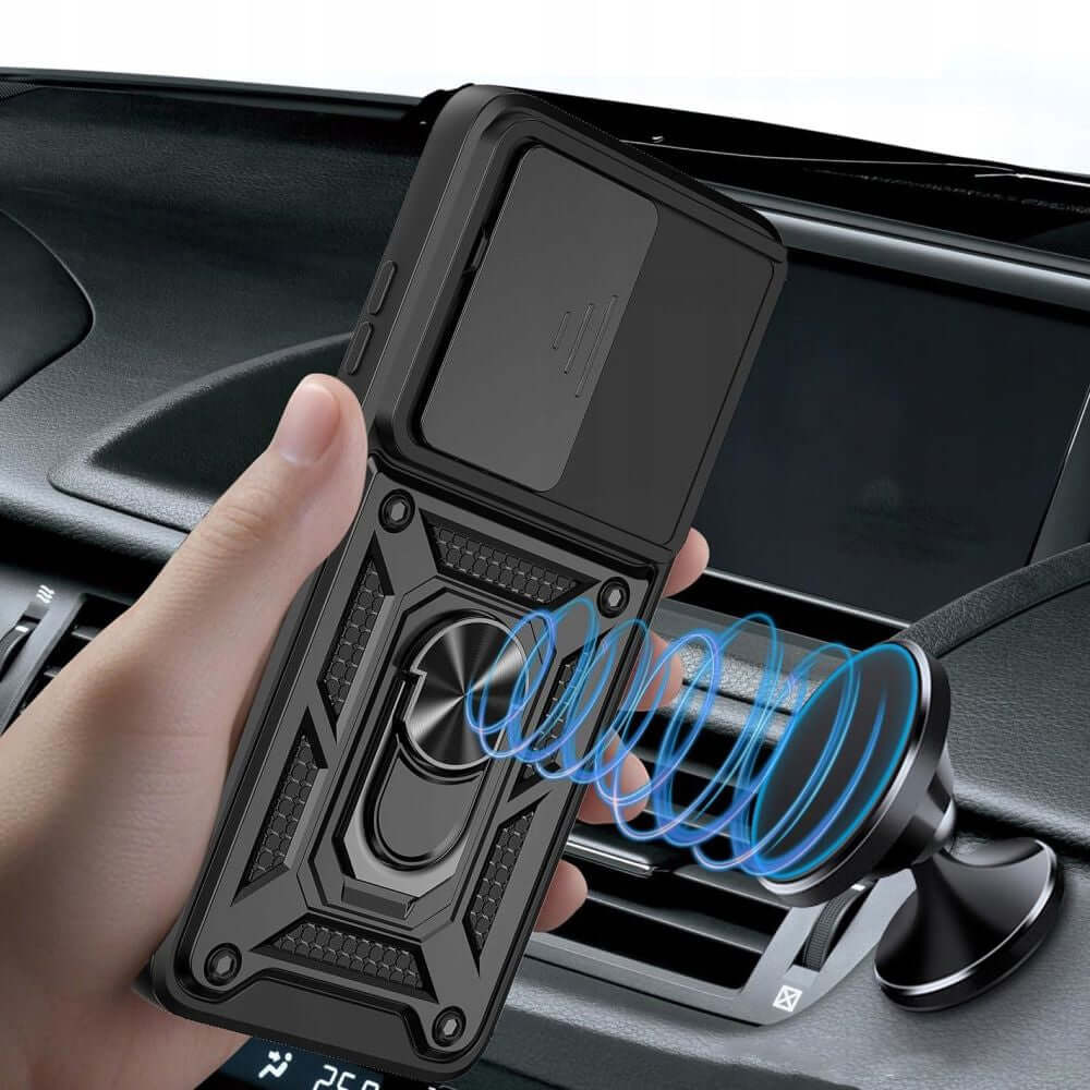 Handyhülle mit Ring für Motorola Moto G15, Tech-Protect Camshield Pro, Schwarz - Image 4