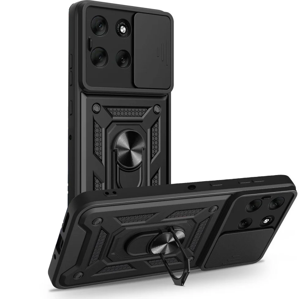 Handyhülle mit Ring für Motorola Moto G86 5G, Tech-Protect Camshield Pro, Schwarz - Image 7