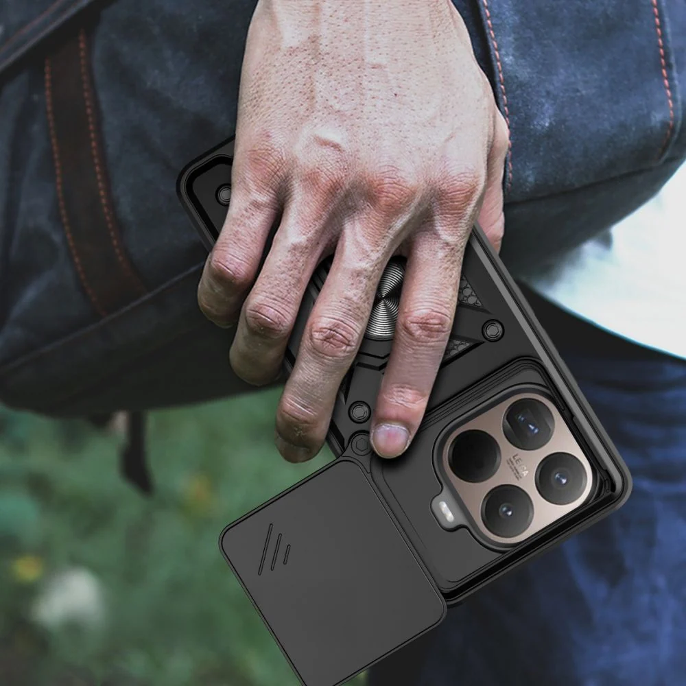 Handyhülle mit Ring für Xiaomi 15T Pro, Tech-Protect Camshield Pro, Schwarz - Image 6