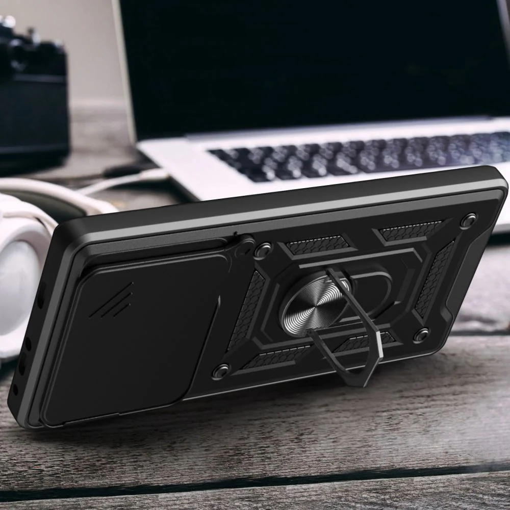 Handyhülle mit Ring für Xiaomi 15T, Tech-Protect Camshield Pro, Schwarz - Image 4