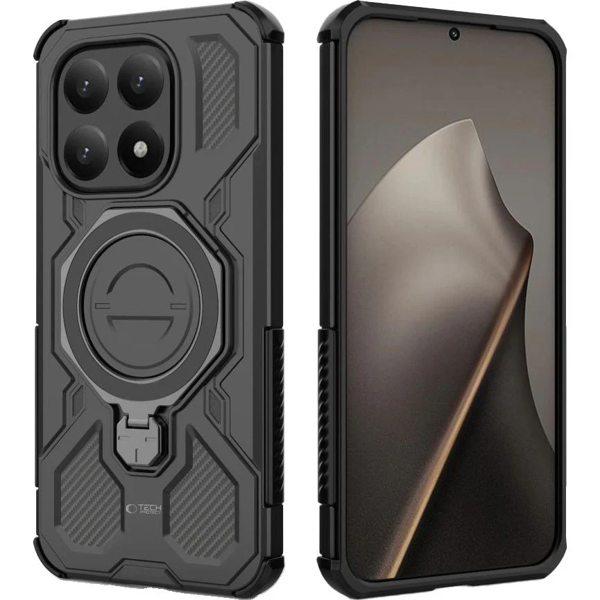 Handyhülle mit Ständer für Xiaomi 15T, Tech-Protect TacticStand mit MagSafe, mattes Schwarz - Image 2