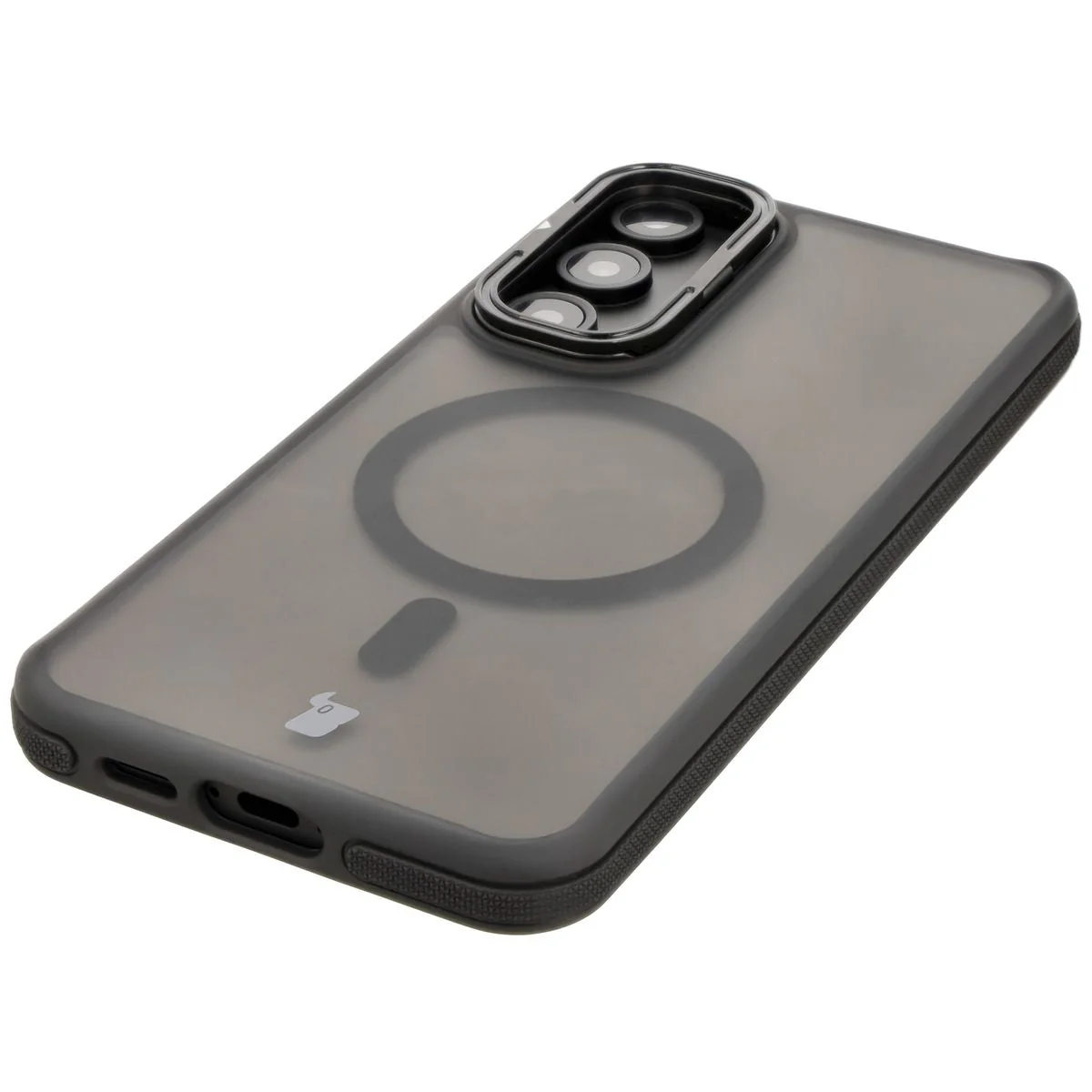 Handyhülle mit Ständer und Magnetring für Galaxy S24 FE, Bizon Case Eclipse, Getönte mit schwarzem Rahmen - Image 7