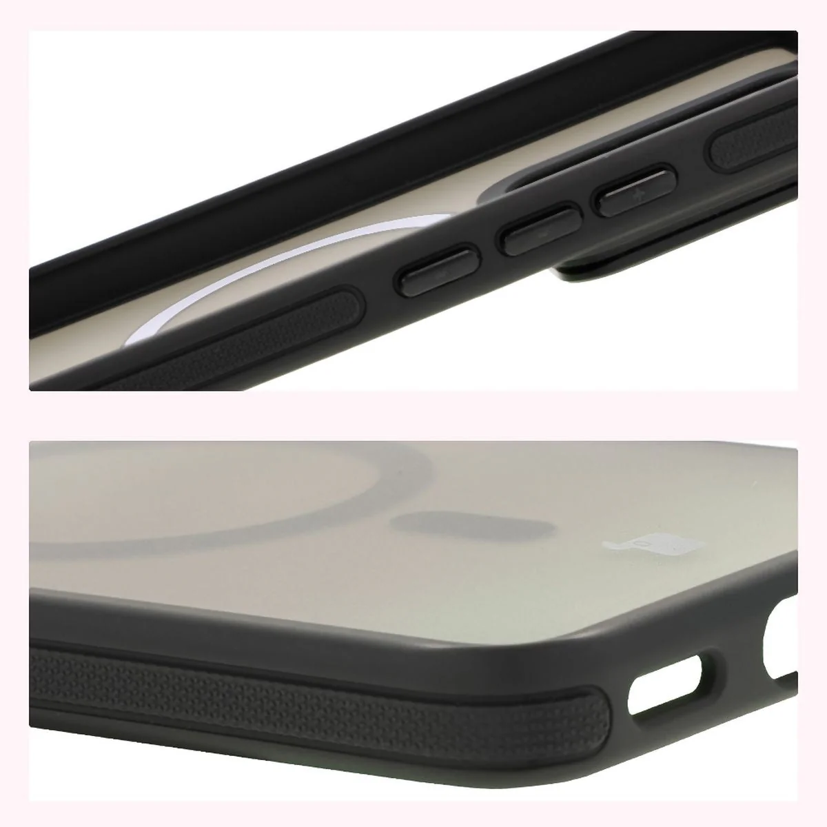 Handyhülle mit Ständer und Magnetring für Xiaomi 14T, Bizon Case Eclipse, Getönte mit schwarzem Rahmen - Image 6