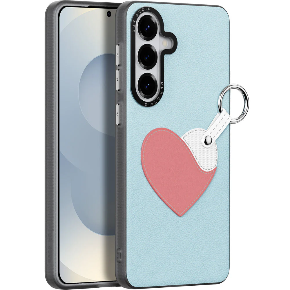 Handyhülle mit Trageband für Galaxy S26 Plus, Dux Ducis Luvy, Blau mit Rosa Herz - Image 2