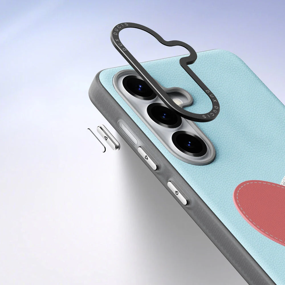 Handyhülle mit Trageband für Galaxy S26 Plus, Dux Ducis Luvy, Blau mit Rosa Herz - Image 6