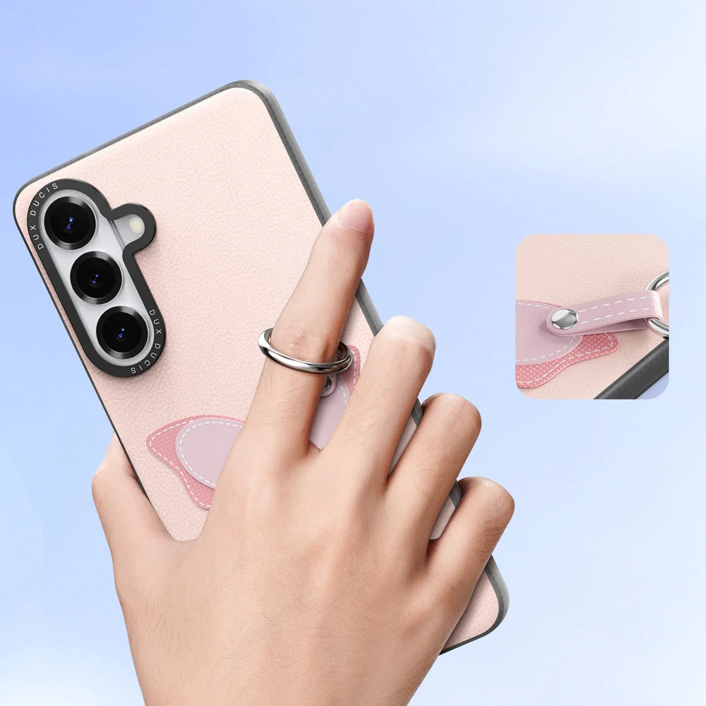 Handyhülle mit Trageband für Galaxy S26 Plus, Dux Ducis Luvy, Rosa mit Schmetterling - Image 4
