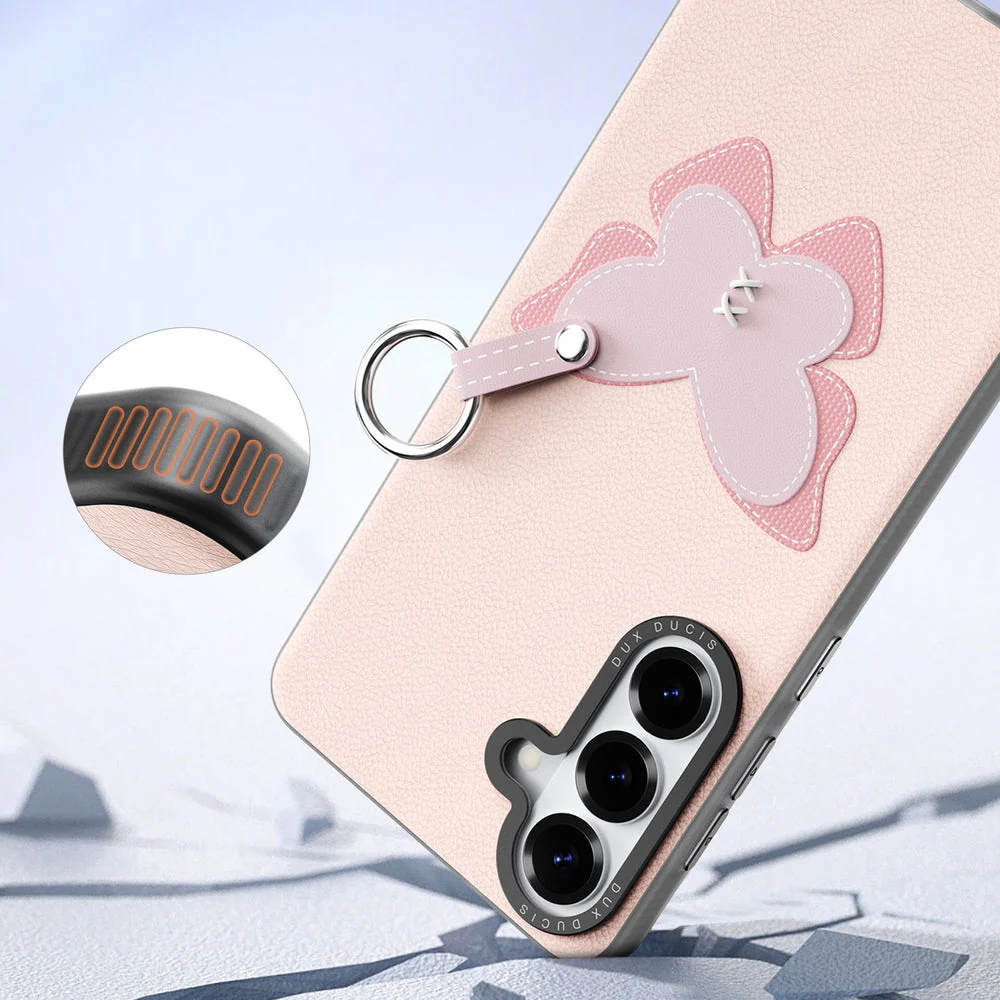 Handyhülle mit Trageband für Galaxy S26 Plus, Dux Ducis Luvy, Rosa mit Schmetterling - Image 7