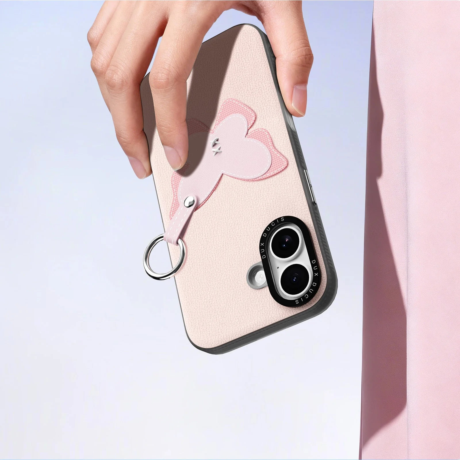 Handyhülle mit Trageband für iPhone 17, Dux Ducis Luvy, Rosa mit Schmetterling - Image 8