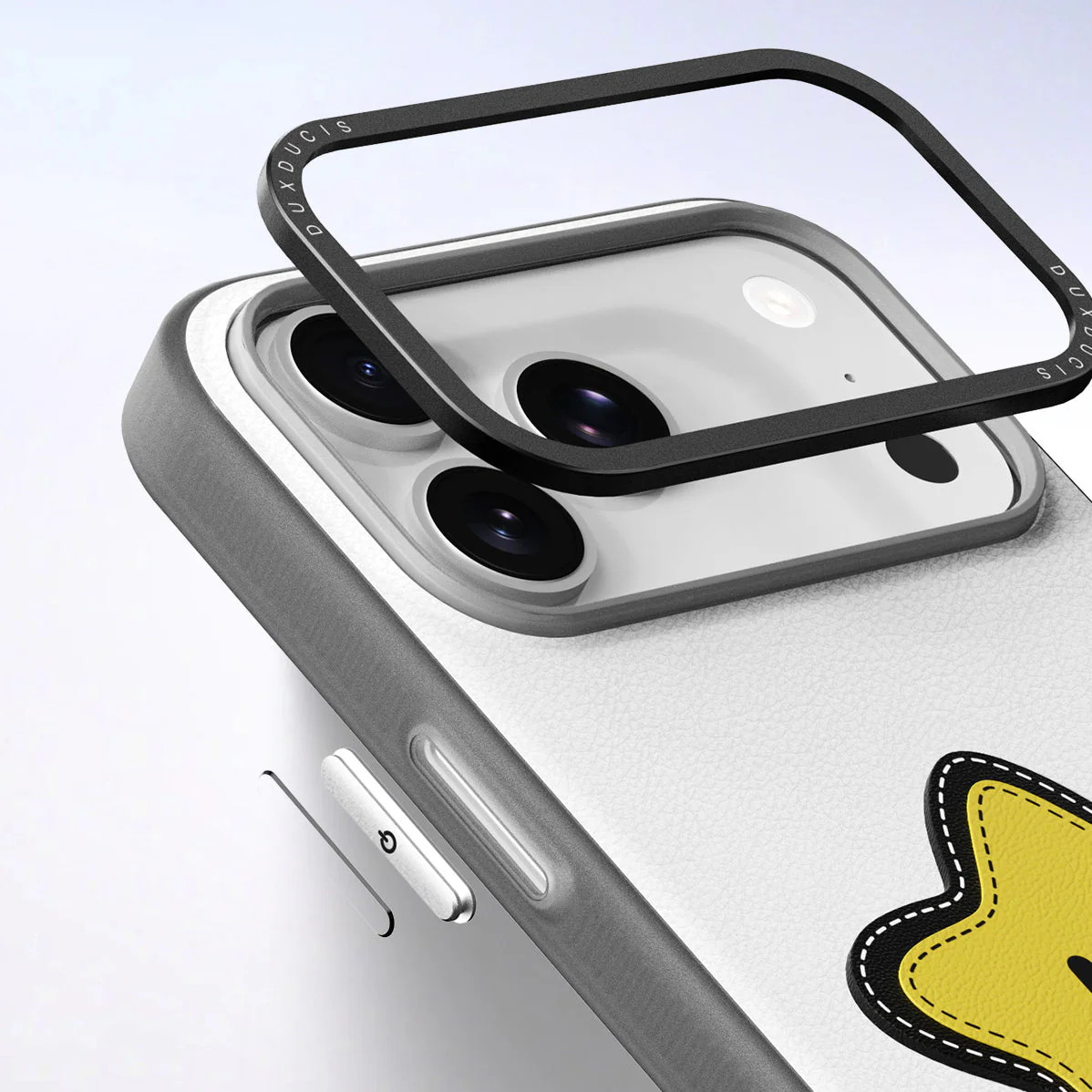 Handyhülle mit Trageband für iPhone 17 Pro, Dux Ducis Luvy, Weiß mit gelbem Stern - Image 6