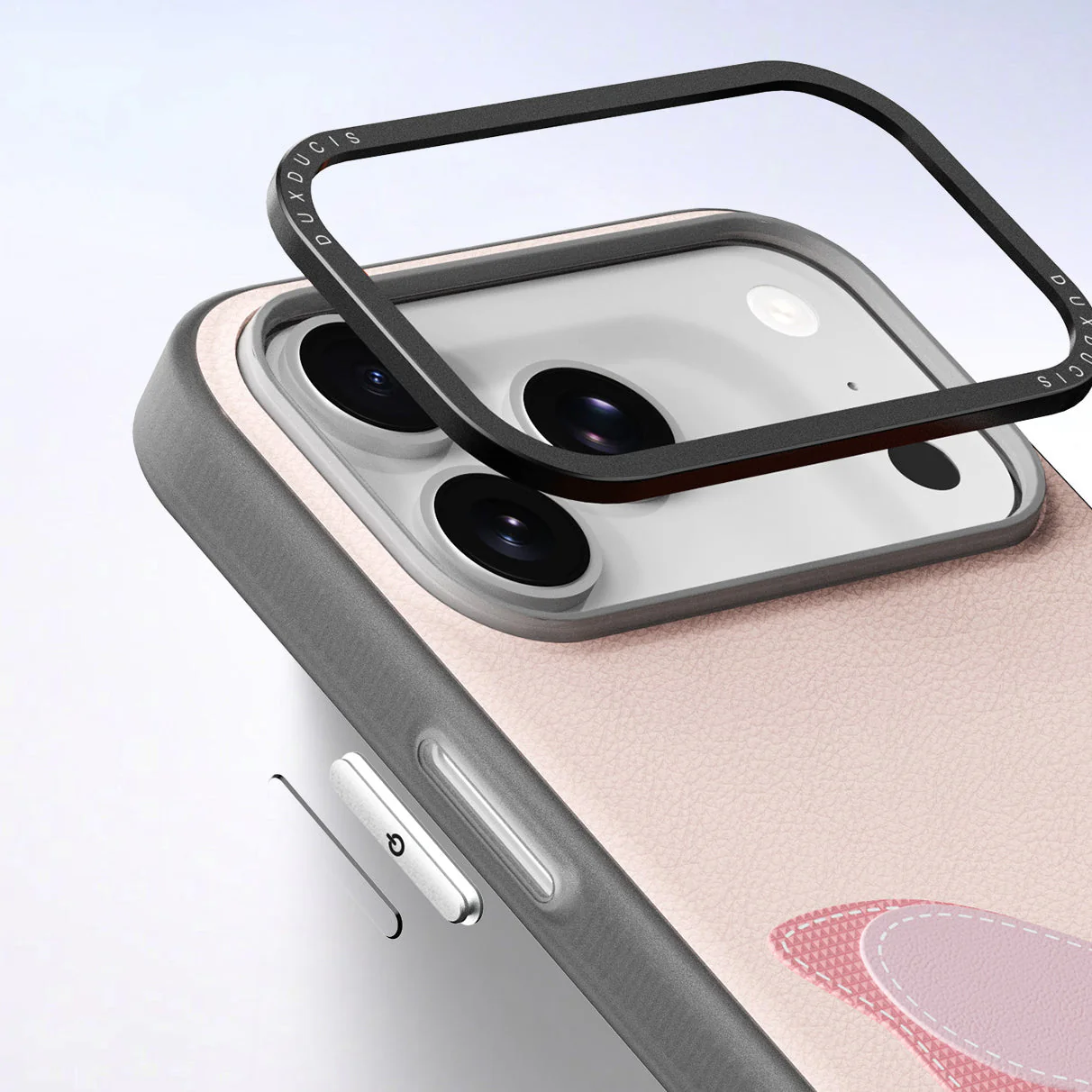 Handyhülle mit Trageband für iPhone 17 Pro Max, Dux Ducis Luvy, Rosa mit Schmetterling - Image 6
