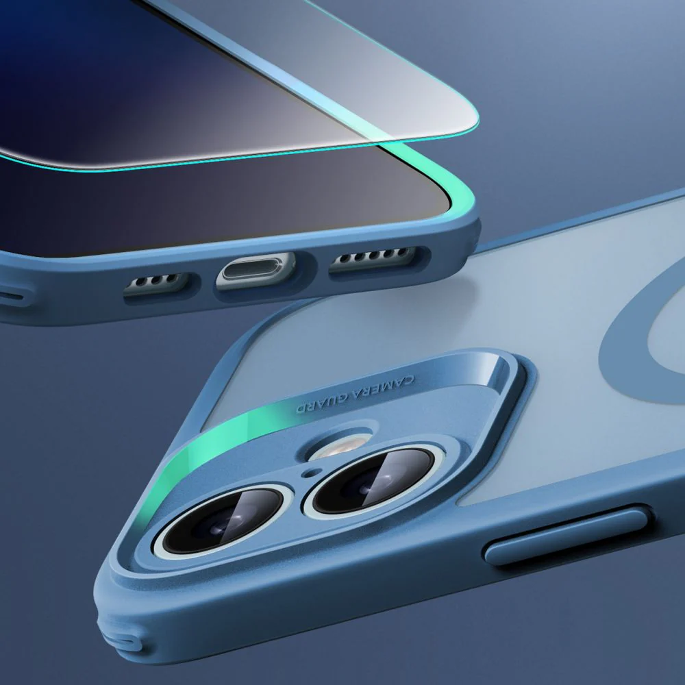 Handyhülle und Gehärtetes Glas für Bildschirm für iPhone 16, ESR Classic Pro Set HaloLock für MagSafe, Durchscheinend-Blau - Image 6