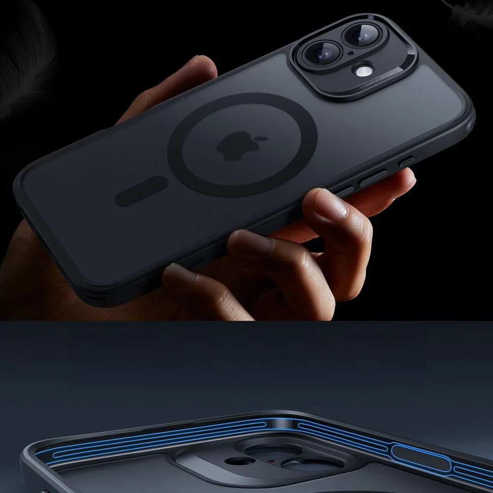 Handyhülle und Gehärtetes Glas für Bildschirm für iPhone 16, ESR Classic Pro Set HaloLock für MagSafe, Durchscheinend-Schwarz - Image 6