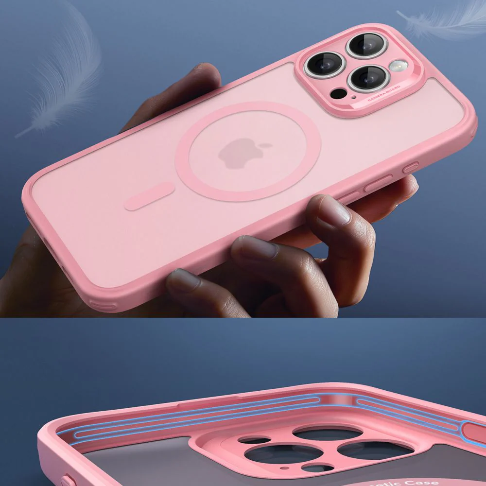 Handyhülle und Gehärtetes Glas für Bildschirm für iPhone 16 Pro Max, ESR Classic Pro Set HaloLock für MagSafe, Durchscheinend-Rosa - Image 5