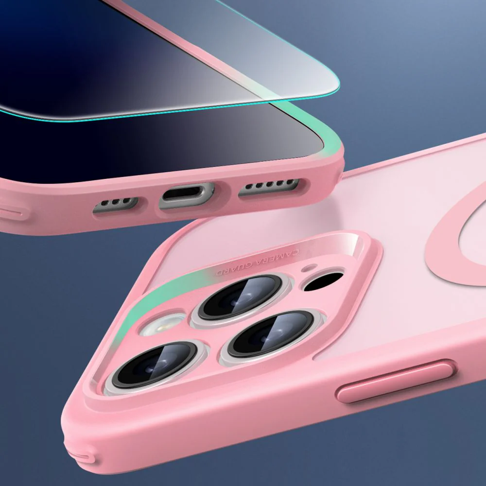 Handyhülle und Gehärtetes Glas für Bildschirm für iPhone 16 Pro Max, ESR Classic Pro Set HaloLock für MagSafe, Durchscheinend-Rosa - Image 6