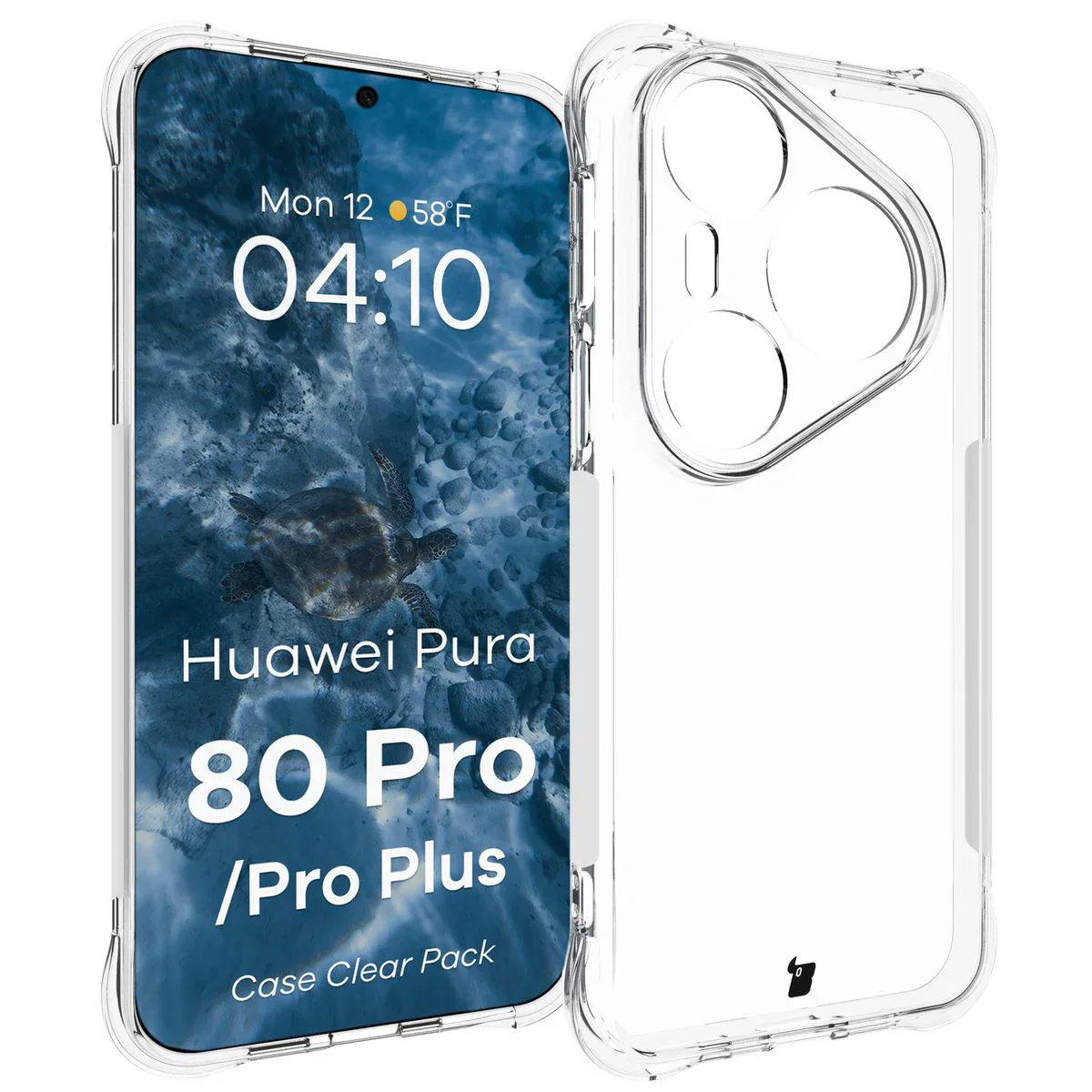 Handyhülle + 2x Folie für Huawei Pura 80 Pro / Pro Plus, Bizon Case Clear Pack, Transparent - Image 3