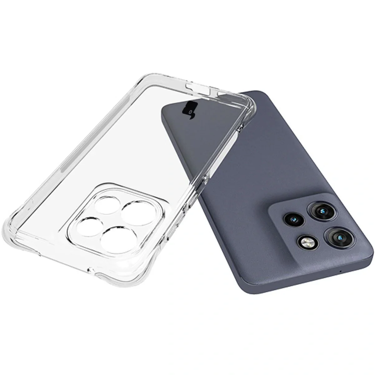 Handyhülle + 2x Folie für Motorola Edge 50 Neo, Bizon Case Clear Pack, Transparent - Image 5