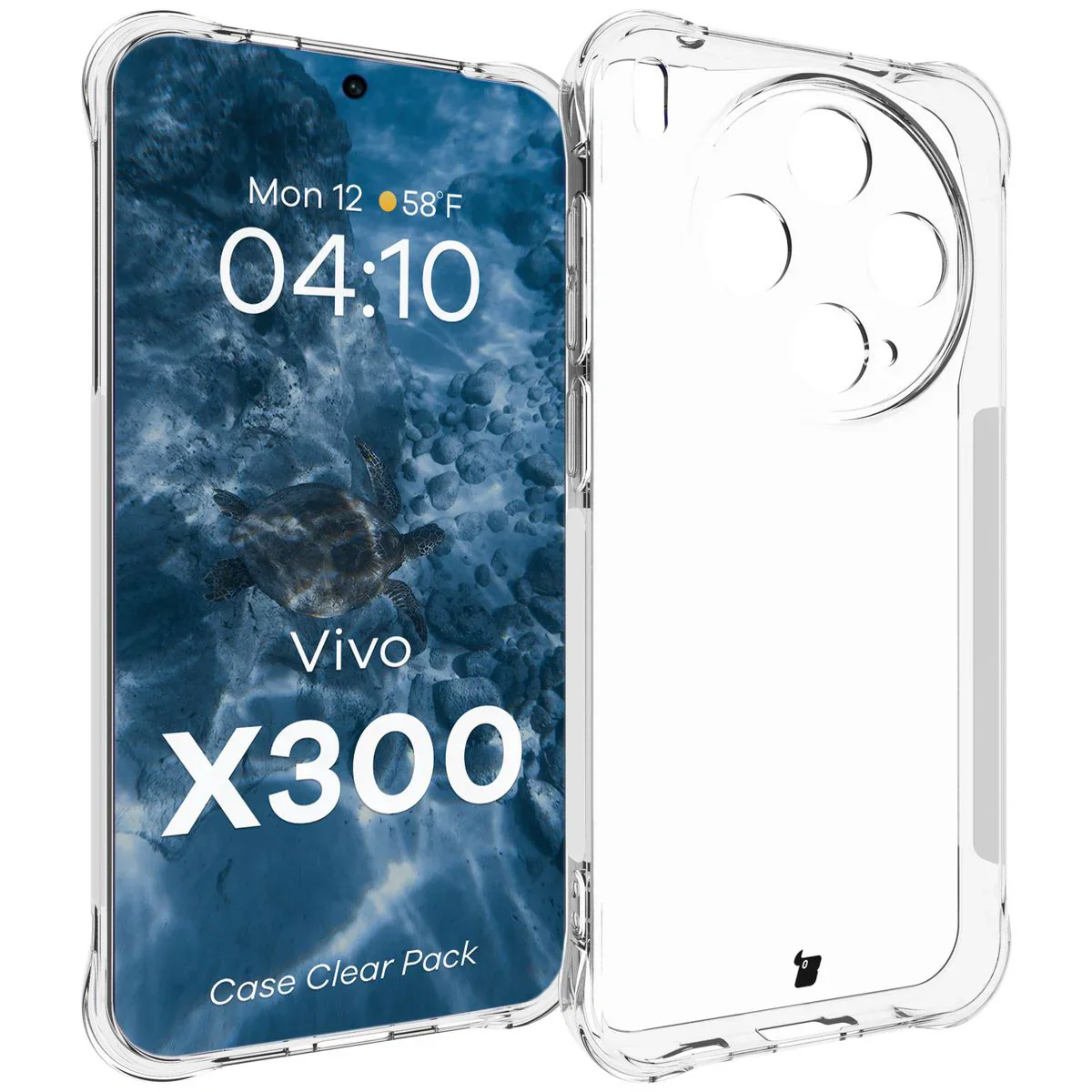 Handyhülle + 2x Folie für Vivo X300, Bizon Case Clear Pack, Transparent - Image 3