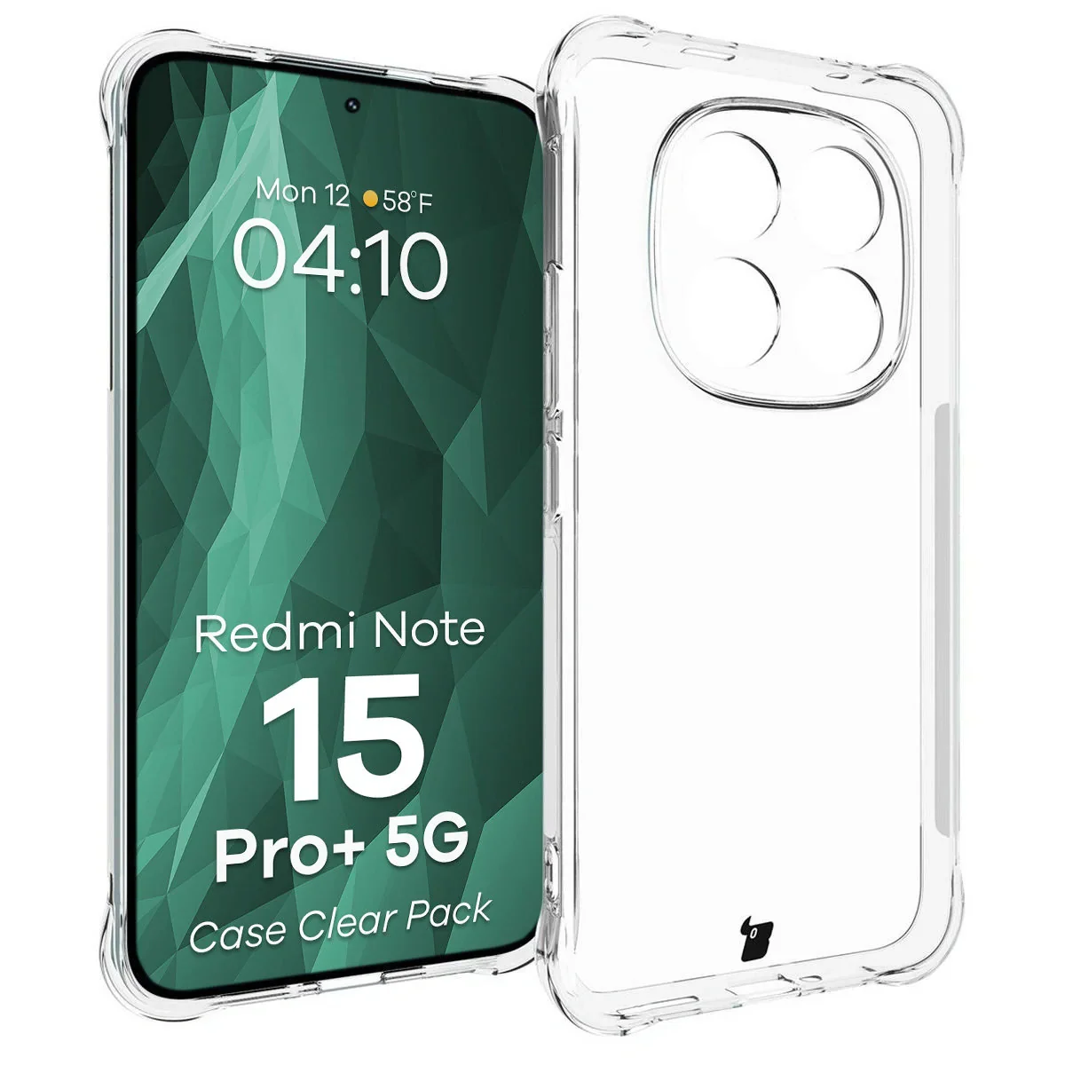 Handyhülle + 2x Folie für Xiaomi Redmi Note 15 Pro Plus 5G, Bizon Case Clear Pack, Transparent - Image 3