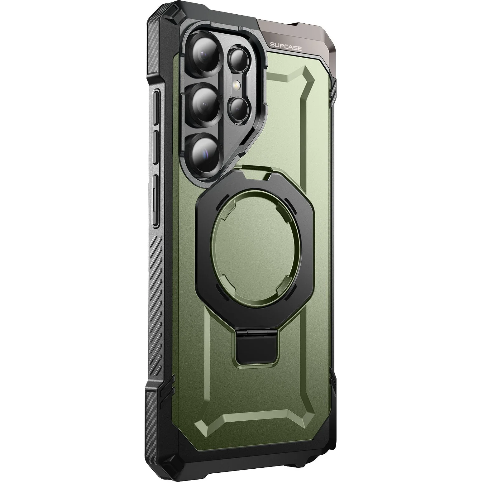 Handyhülle für Galaxy S25 Ultra, Supcase UB Grip Mag mit MagSafe, Schwarz-Grün - Image 3