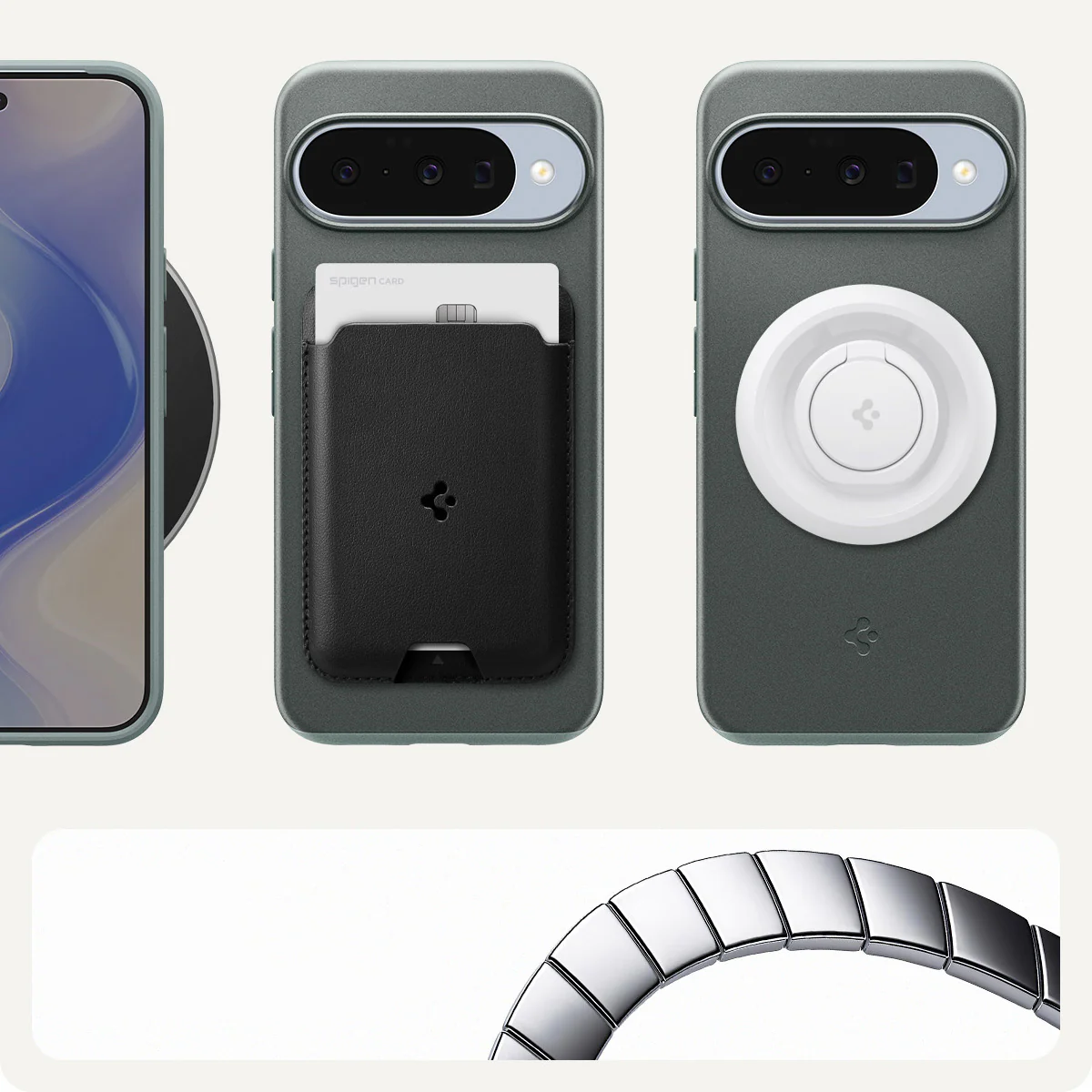 Handyhülle für Google Pixel 10 Pro / Pixel 10, Spigen Thin Fit Mag mit MagSafe, Grün - Image 4