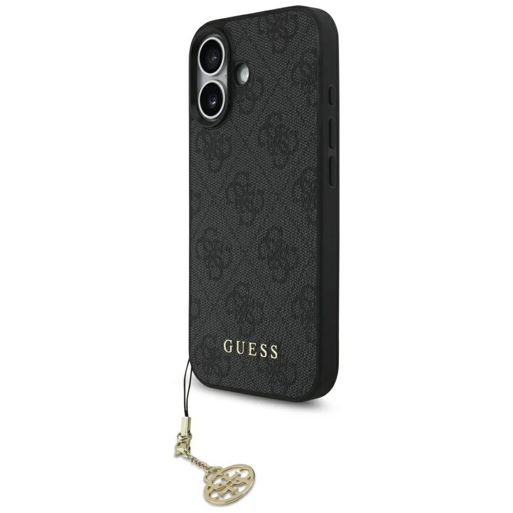 Handyhülle für iPhone 17, Guess 4G Charms Collection, Schwarz