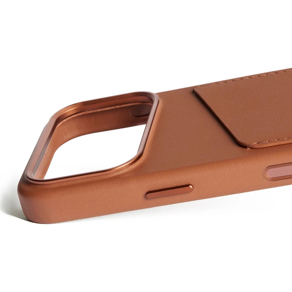 Handyhülle für iPhone 17 Pro, Mujjo Full Leather Wallet Case MagSafe Braun - Image 7