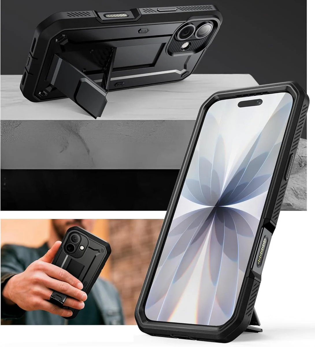 Handyhülle für iPhone 17, Supcase UB Pro SP (CC), Schwarz - Image 7
