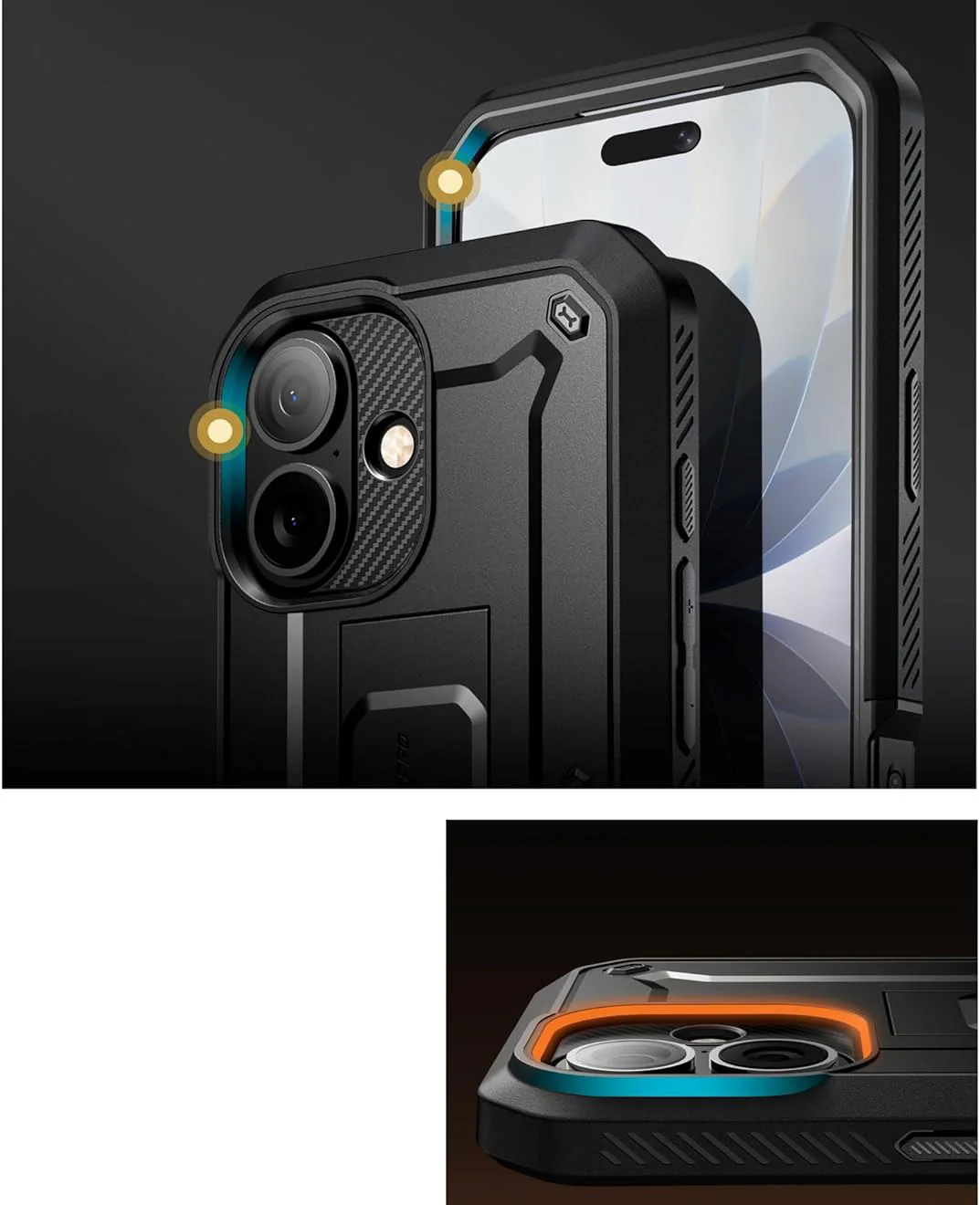 Handyhülle für iPhone 17, Supcase UB Pro SP (CC), Schwarz - Image 8