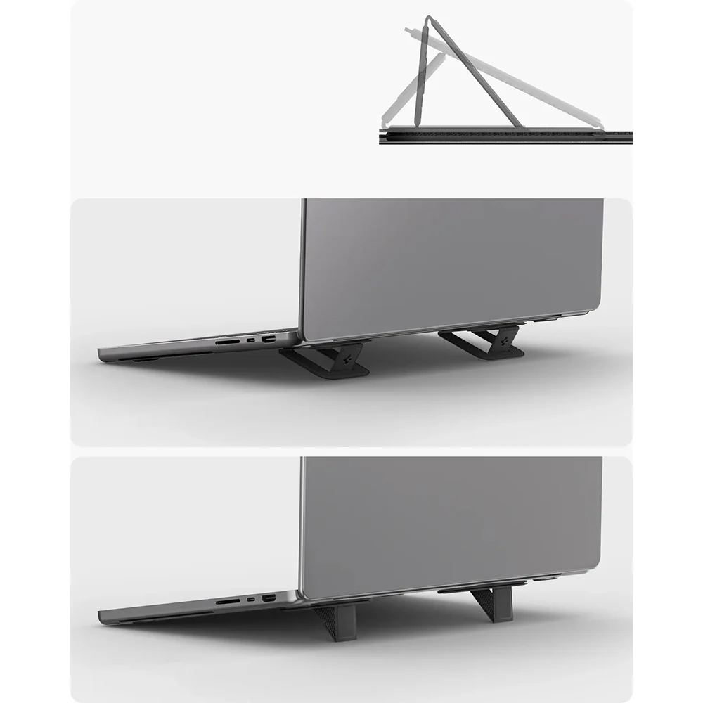 Höhenverstellbarer Ständer für Laptop und Tablet, Spigen Slimfold LD201-S2, Schwarz - Image 7