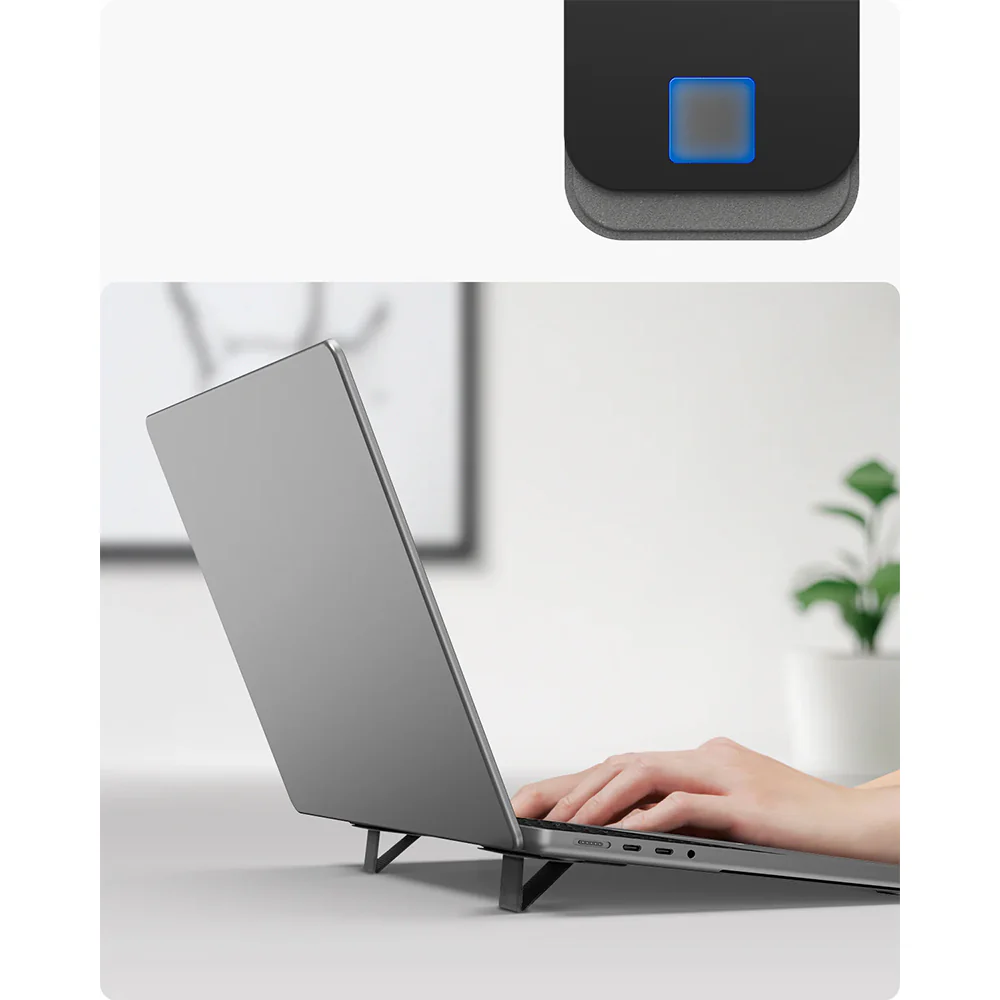 Höhenverstellbarer Ständer für Laptop und Tablet, Spigen Slimfold LD201-S2, Schwarz - Image 8