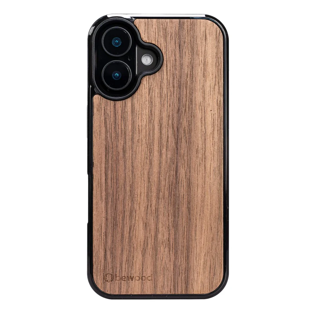 Holzhülle für iPhone 16, Bewood Amerikanischer Nussbaum