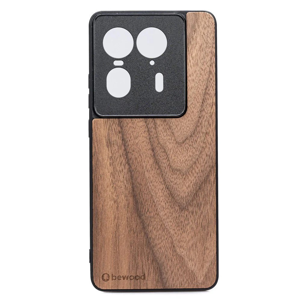 Holzhülle für Motorola Edge 50 Ultra, Bewood Amerikanischer Nussbaum