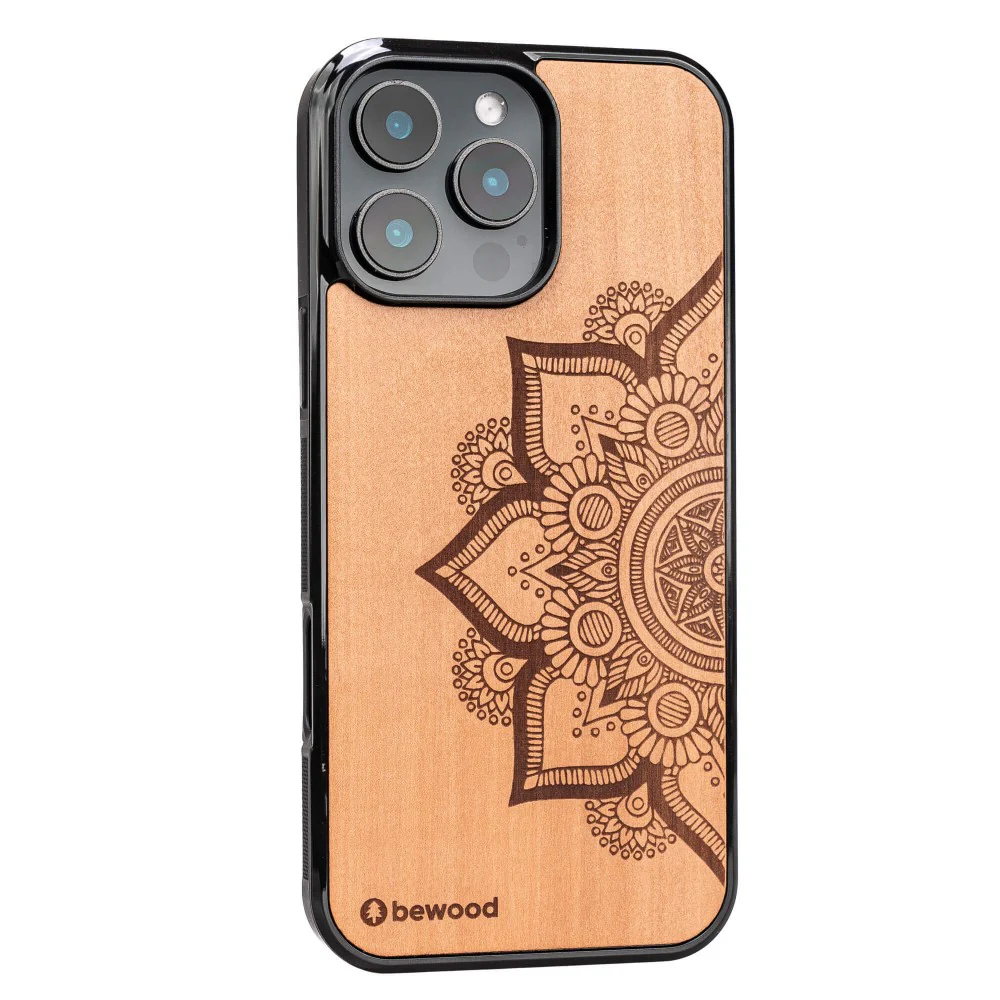 Holzhülle für iPhone 16 Pro Max, Bewood Apfelbaum Mandala - Image 2