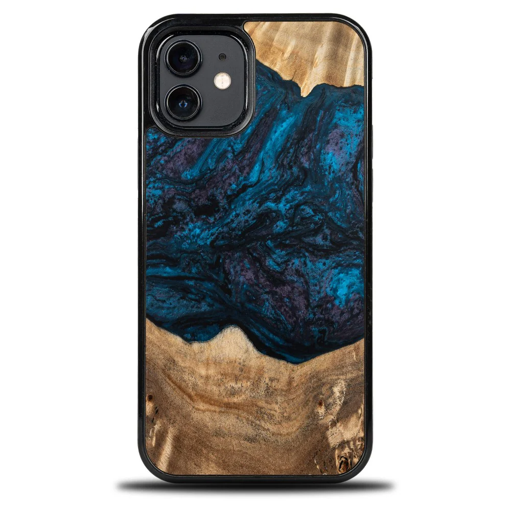 Holzhülle für iPhone 12 Pro / 12, Bewood Unique Planets Neptun