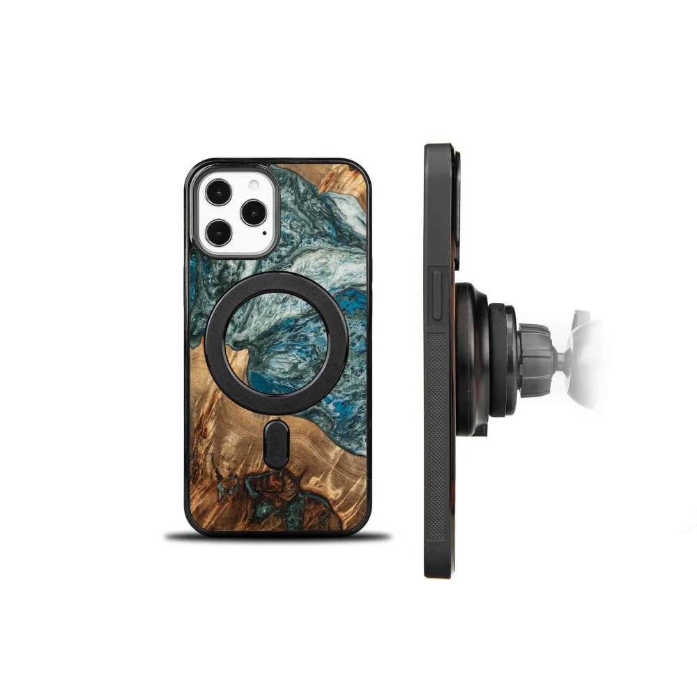 Holzhülle für iPhone 12 Pro Max, Bewood Unique Planets Erde für MagSafe - Image 2