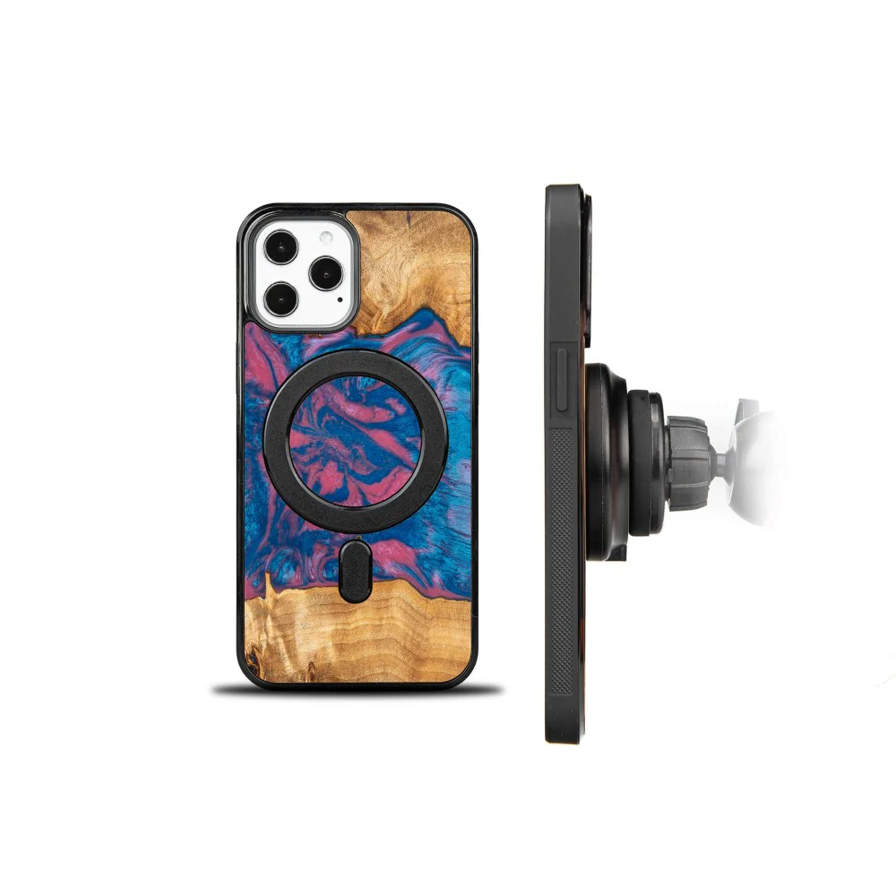 Holzhülle für iPhone 12 Pro Max, Bewood Unique Neons Vegas für MagSafe - Image 2