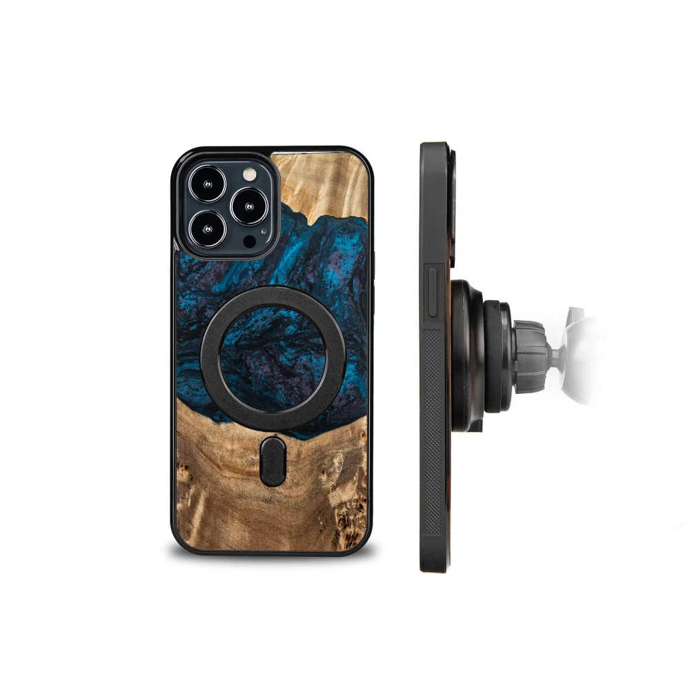 Holzhülle für iPhone 13 Pro Max, Bewood Unique Planets Neptun für MagSafe - Image 2